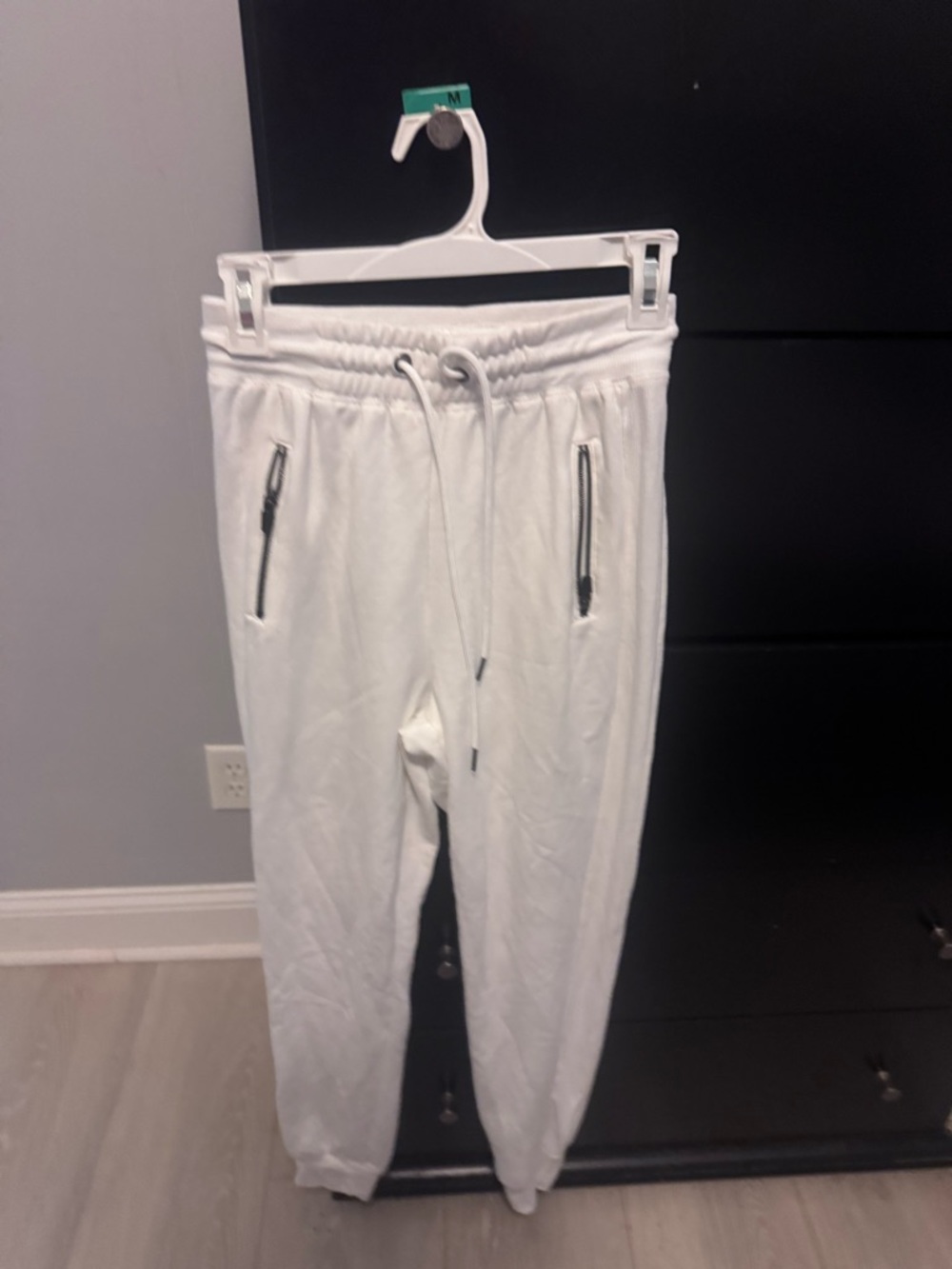 Nine West White Women's Drawstring Jogger Pants